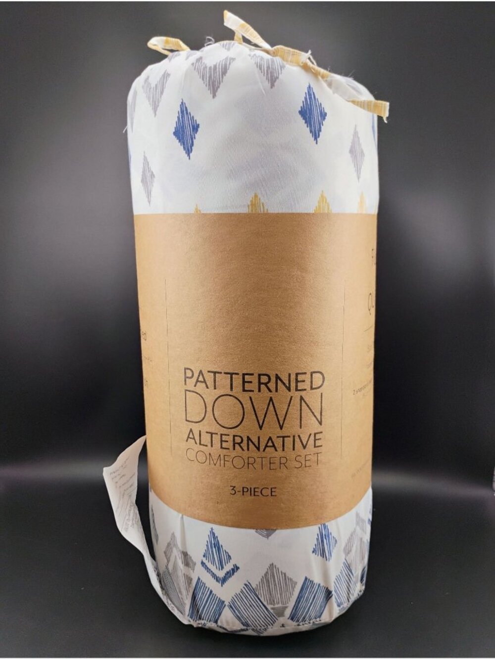 Patterned Down Alternative 3-Piece Comforter Set Full/Queen
